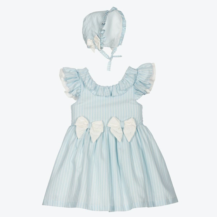 * Babysuits | Shop Blue Stripe Bows Dress Set