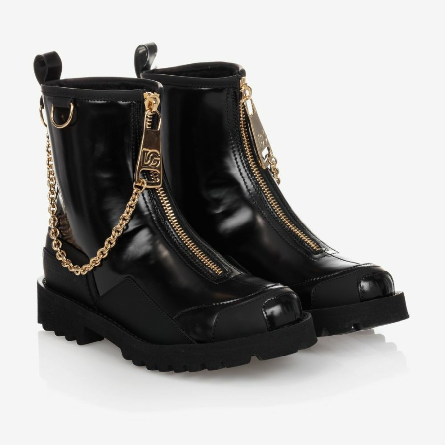 * Girl | Cheaper Teen Girls Black Leather Boots