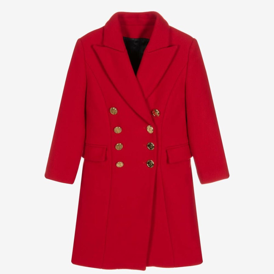 * Outfits | New Threads Girls Red Wool Coat