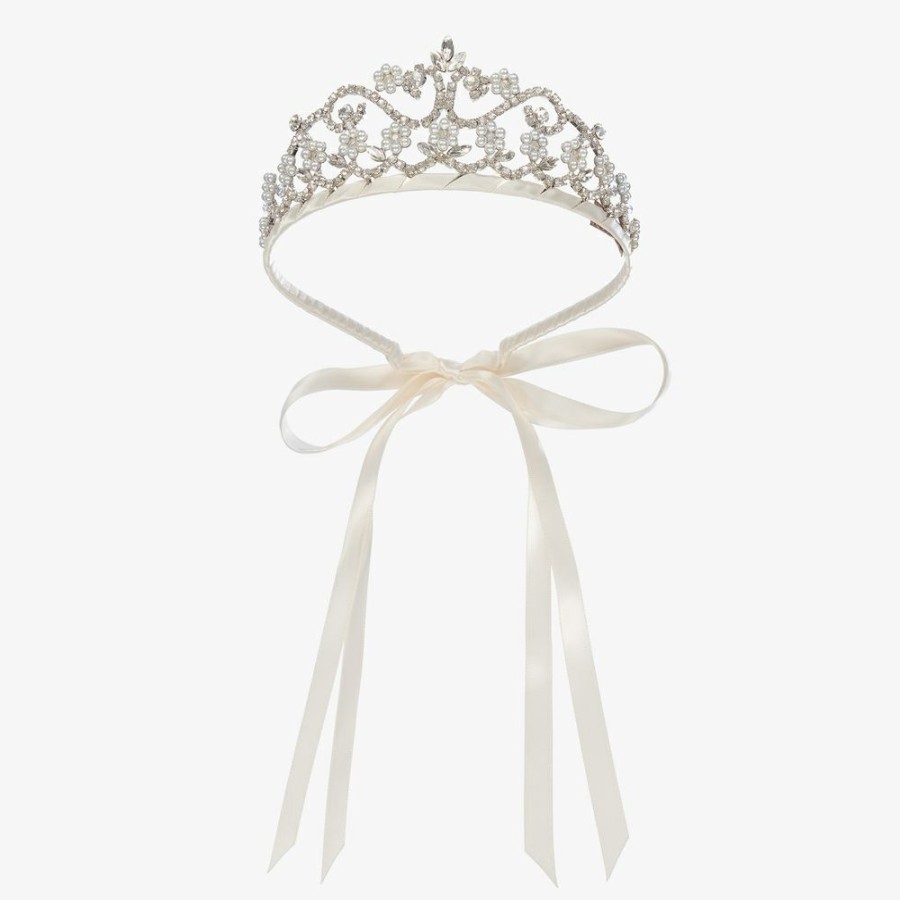 * Accessories | New Threads Girls Diamante Pearl Tiara