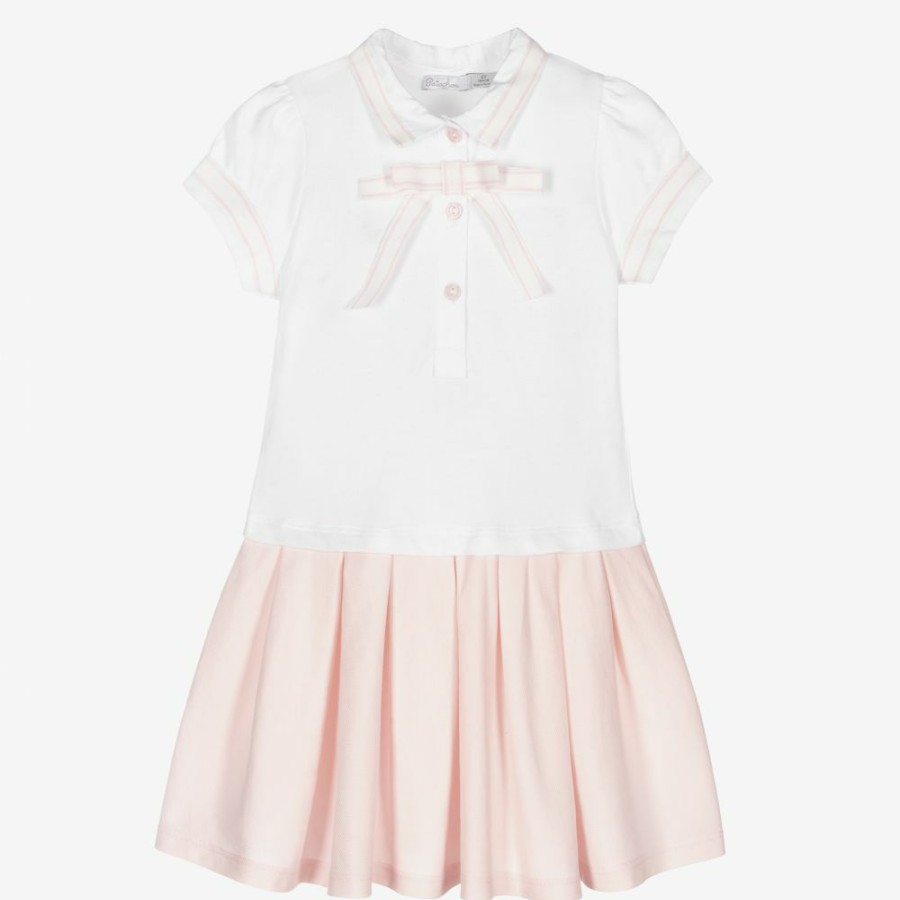 * Outfits | Best Sale White Pink Cotton Polo Dress