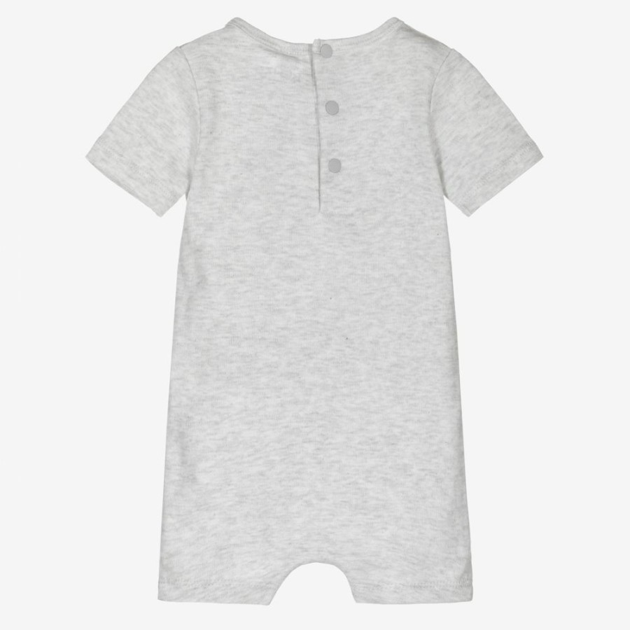 * Babysuits | Exclusive Grey Cotton Tiger Baby Shortie