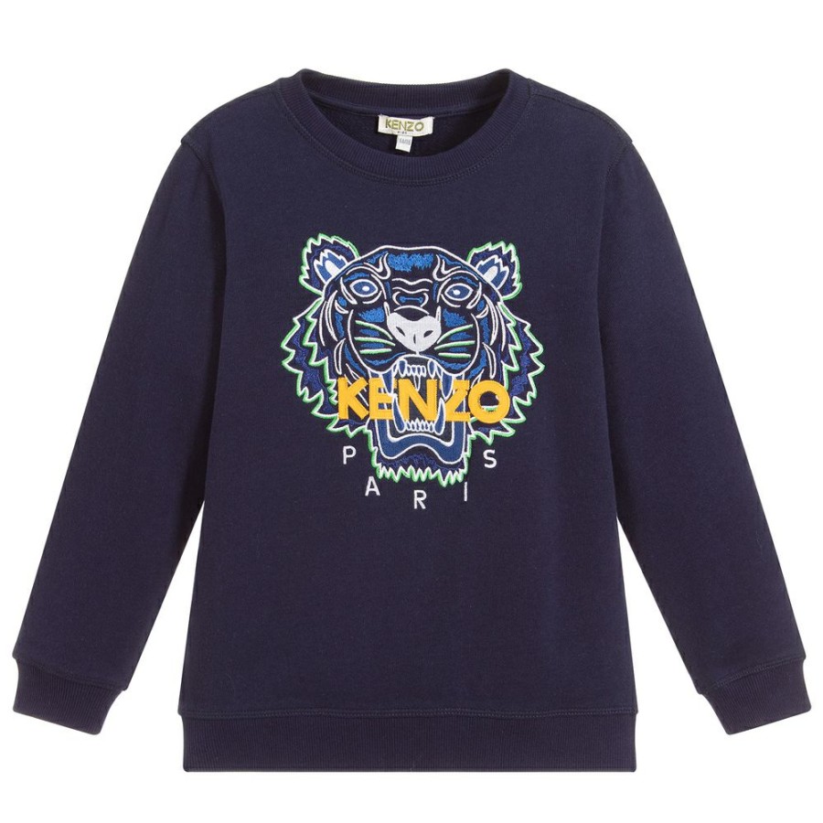 * Tops | New Threads Blue Cotton Tiger Sweatshirt