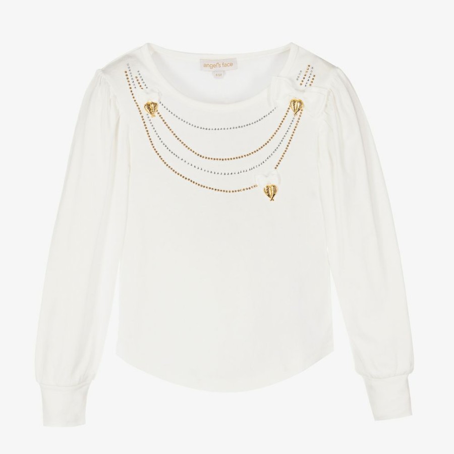 * Tops | Best-Selling Girls White Necklace Top