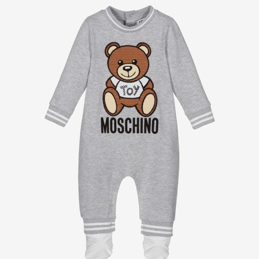 * Babysuits | Best-Selling Grey Cotton Teddy Babysuit