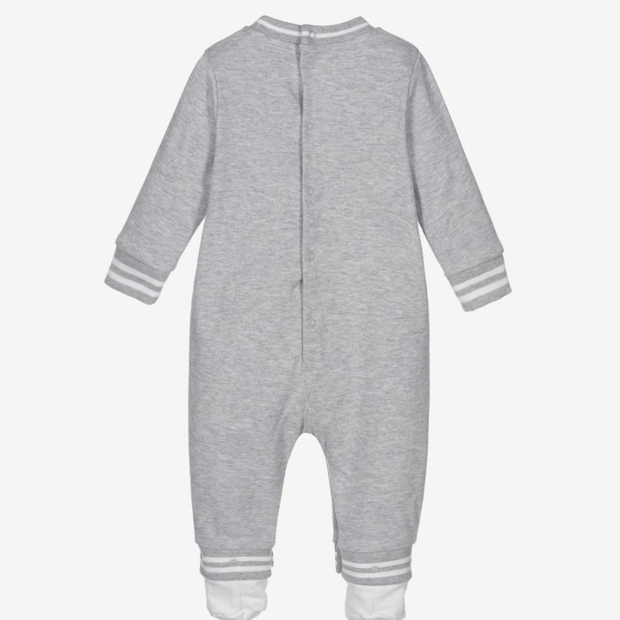 * Babysuits | Best-Selling Grey Cotton Teddy Babysuit