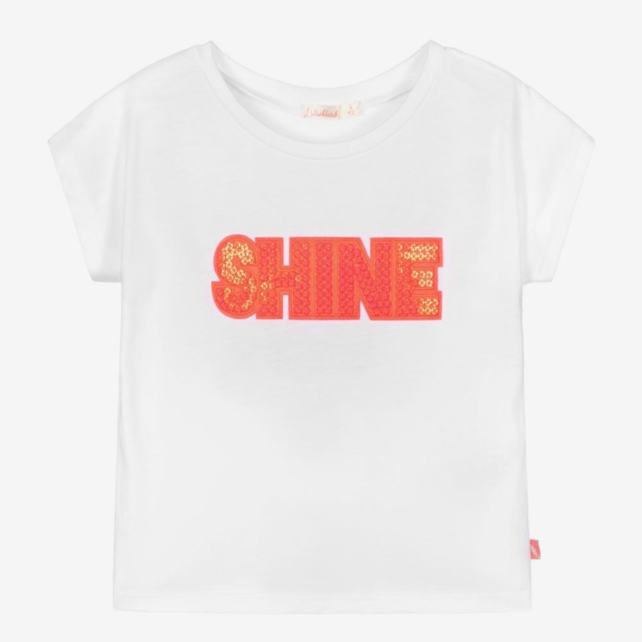 * Tops | Best-Selling White Neon Pink T-Shirt