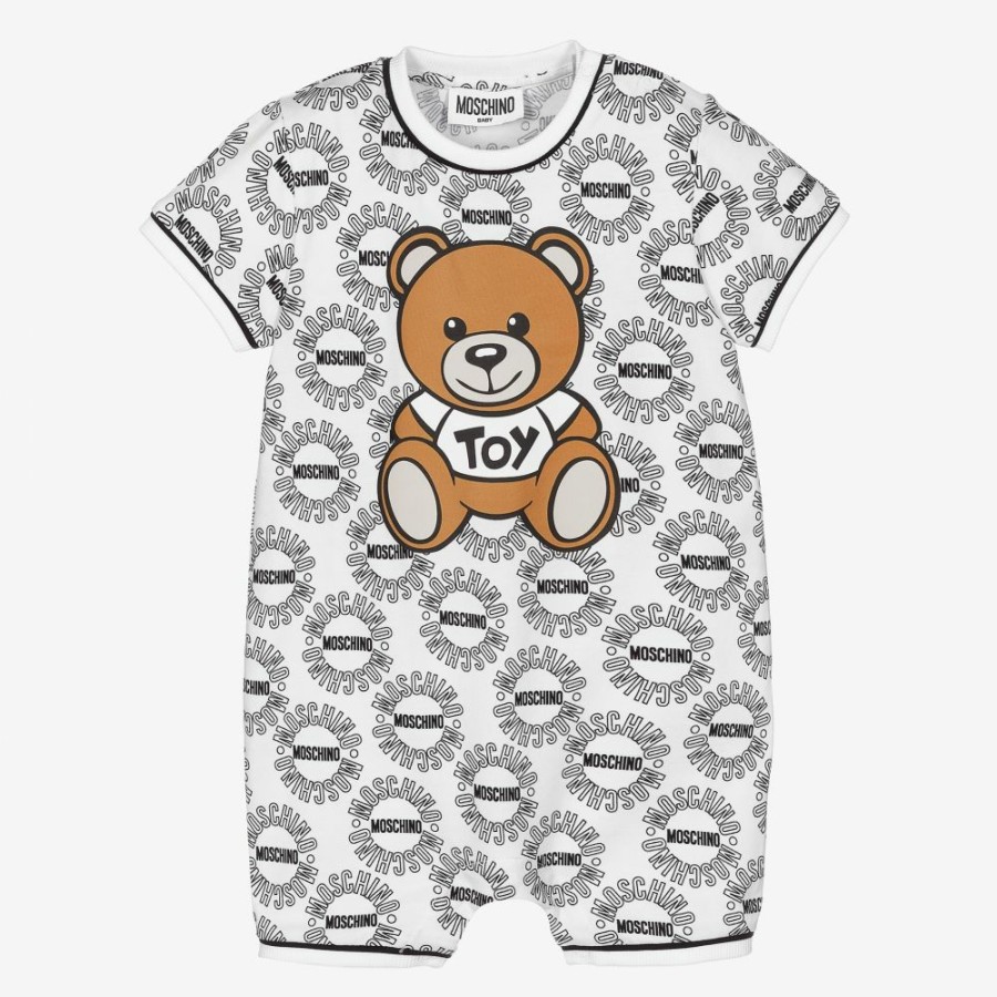 * Babysuits | Exclusive White Cotton Teddy Shortie