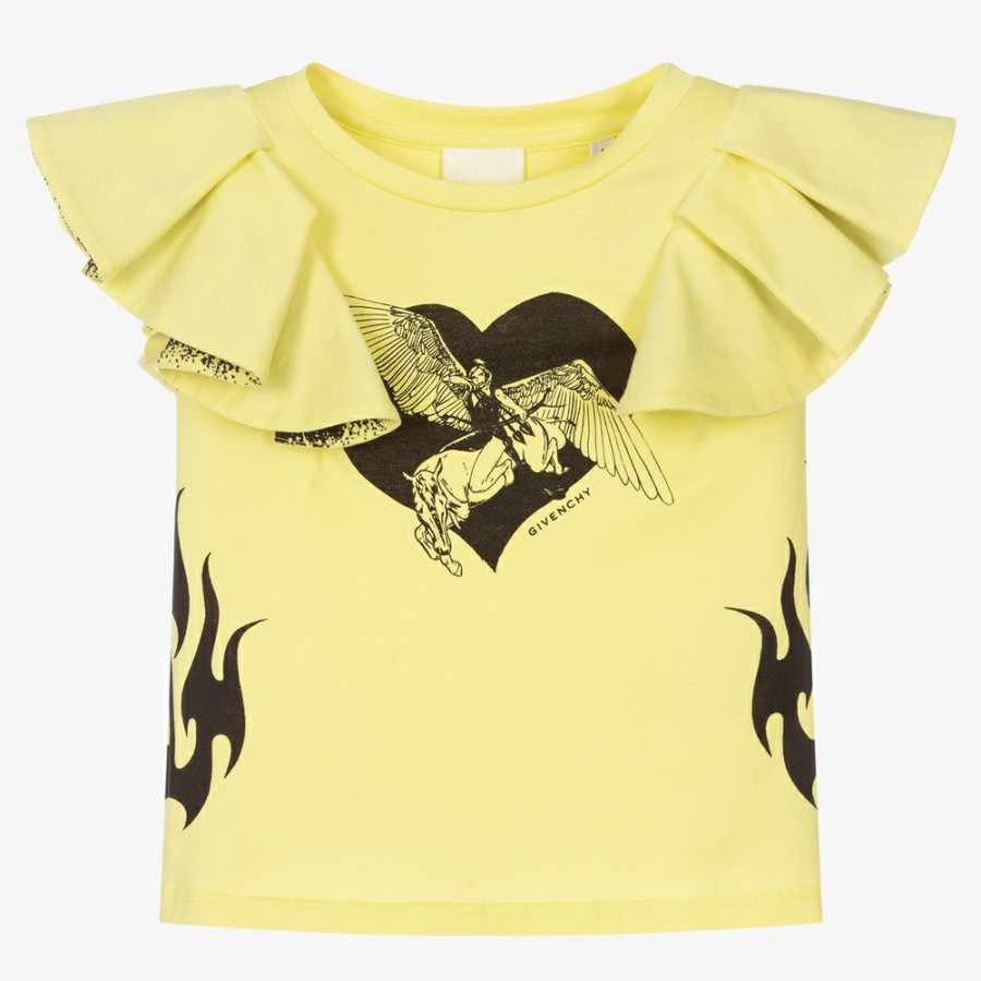 * Tops | Best Choice Girls Yellow Ruffle T-Shirt