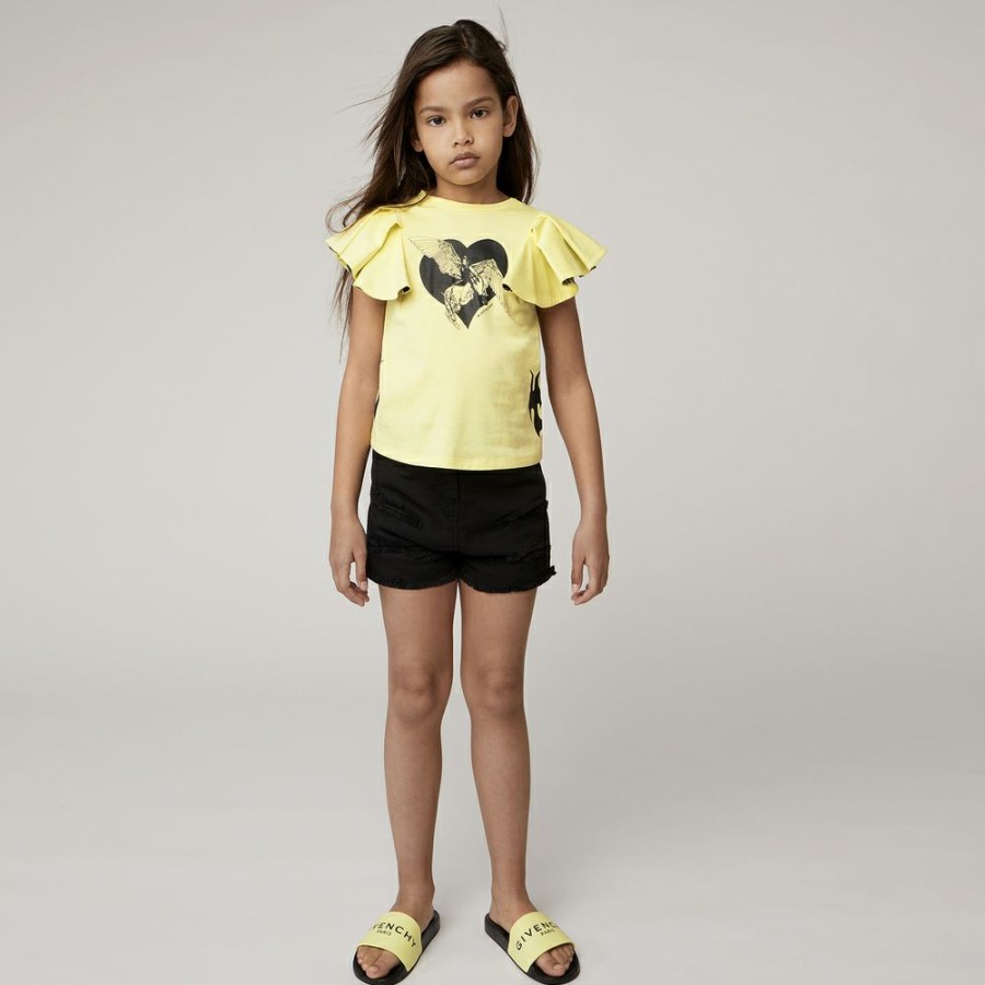 * Tops | Best Choice Girls Yellow Ruffle T-Shirt