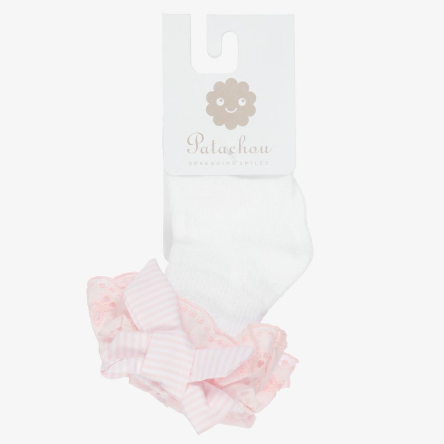 * Accessories | Best-Selling White Pink Bow Baby Socks