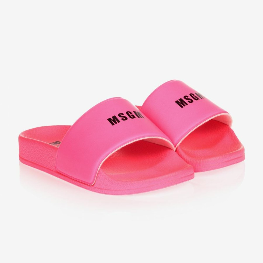 * Shoes | Fire Sale Girls Pink Logo Sliders