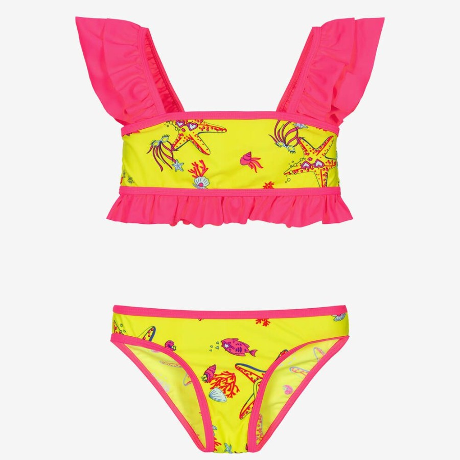 * Swimwear | Discounts Neon Yellow Pink Bikini