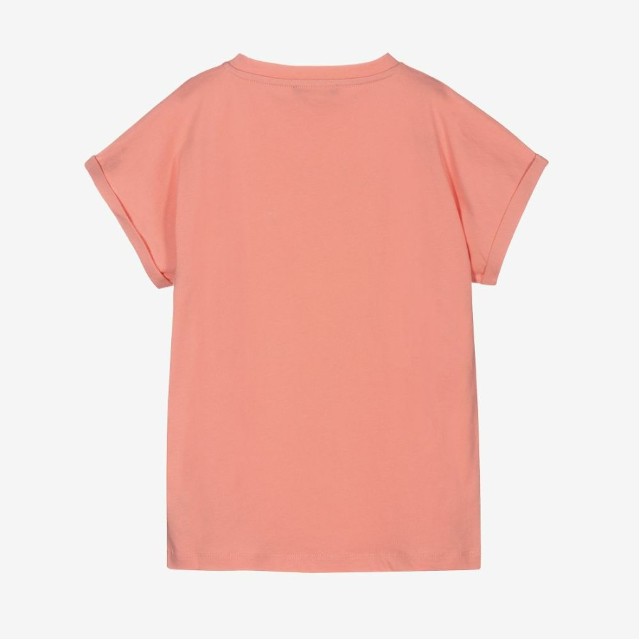 * Tops | Online Girls Pink Cotton Logo T-Shirt