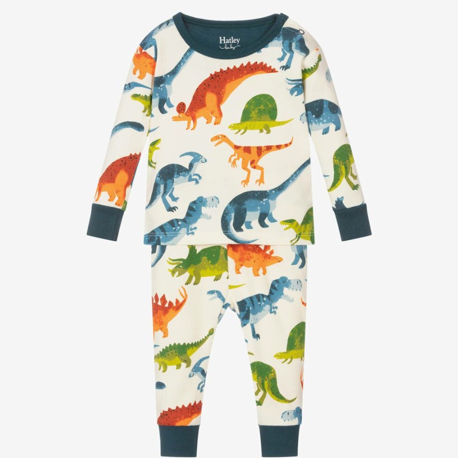 * Nests Sleepbags & Nightwear | Fire Sale Baby Ivory Dinosaur Pyjamas