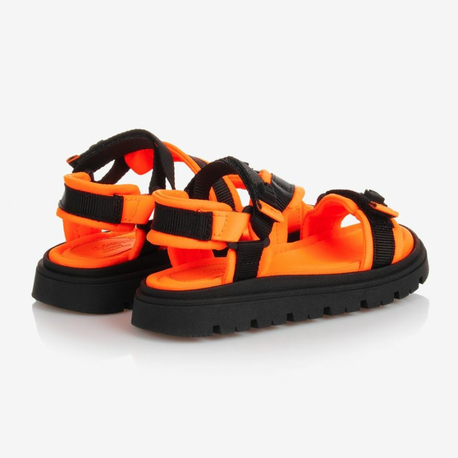 * Shoes | Promotion Orange Velcro Logo Sandals