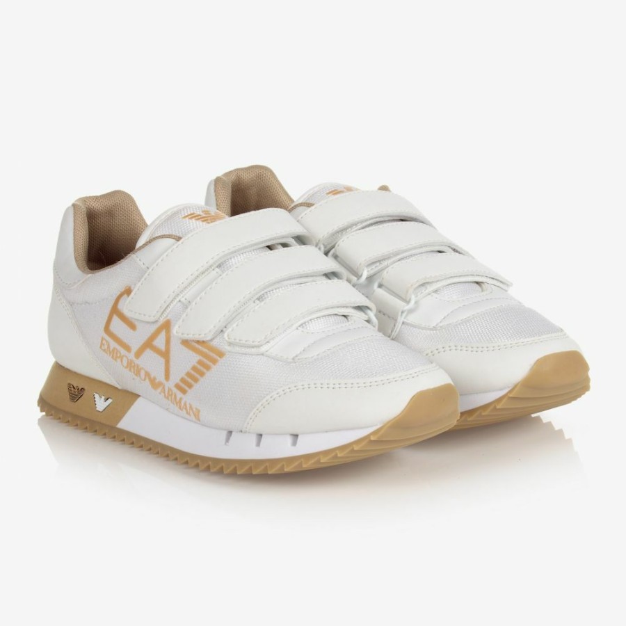 * Boy | Cheaper Teen White Gold Trainers