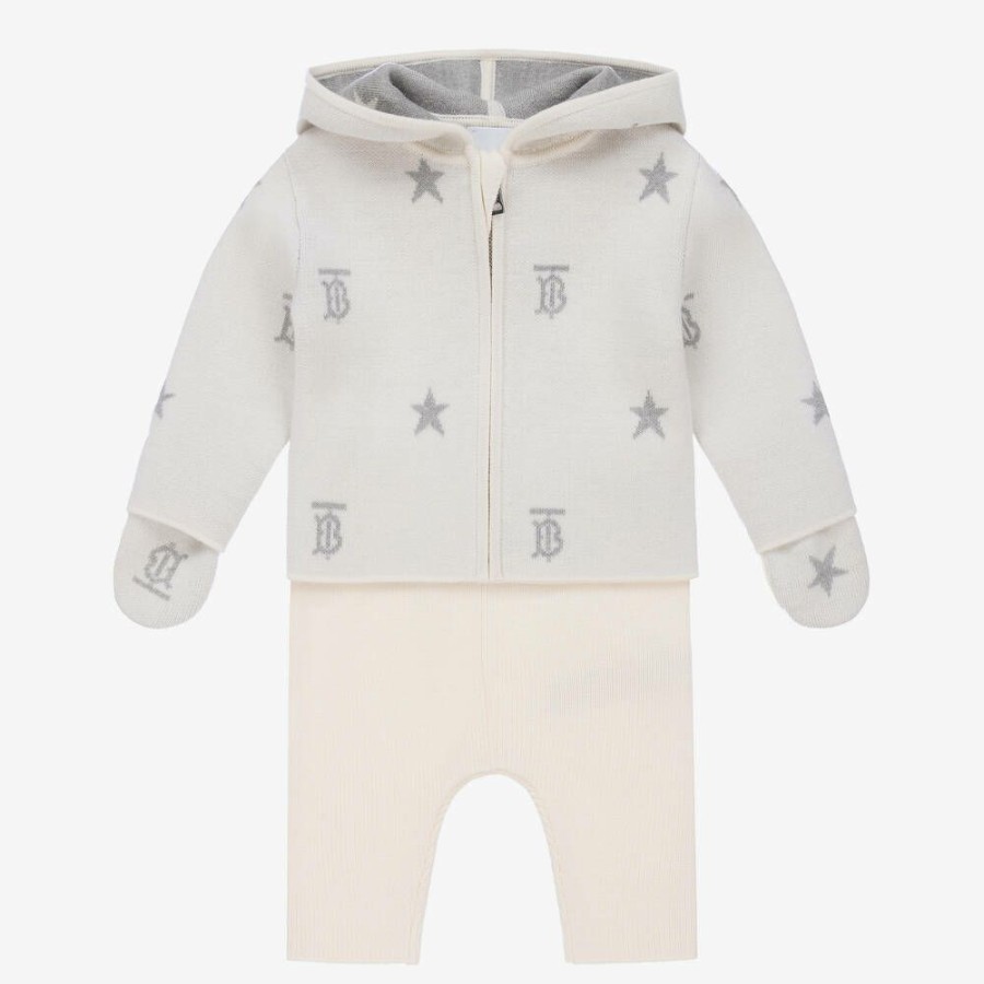 * Babysuits | Discounts Ivory Wool Monogram Gift Set