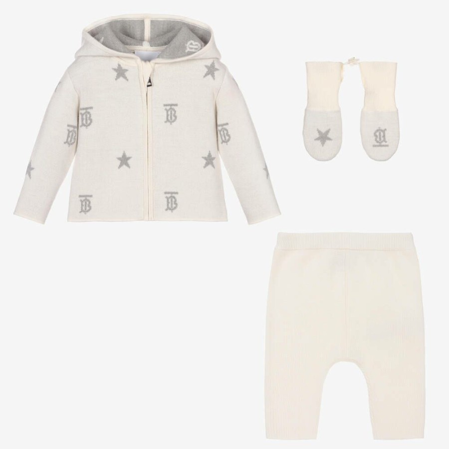 * Babysuits | Discounts Ivory Wool Monogram Gift Set