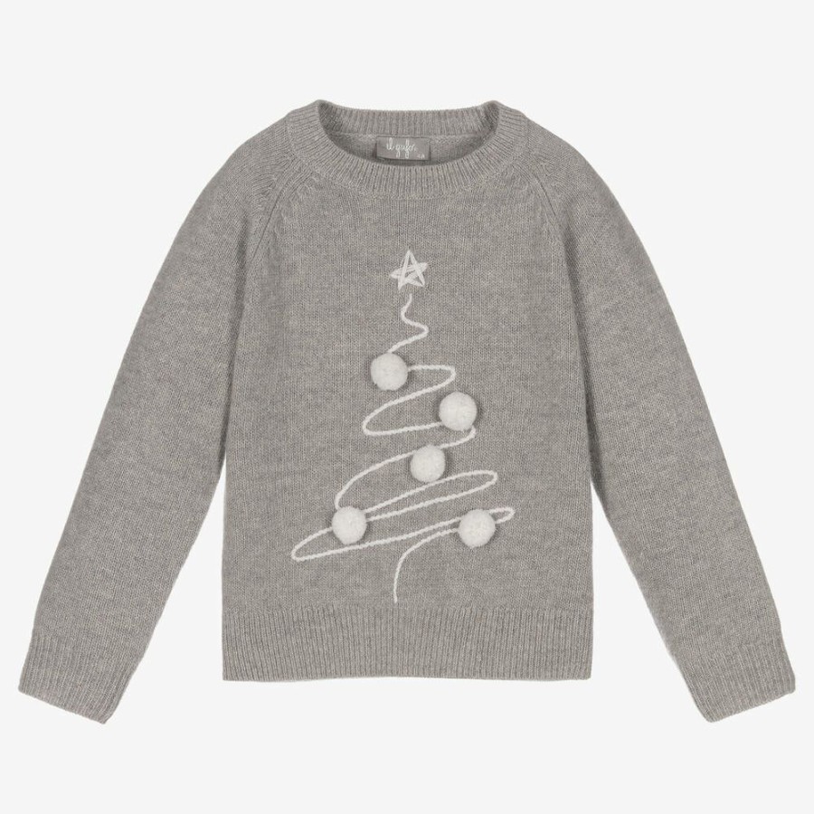 * Tops | Discount Girls Grey Wool Sweater