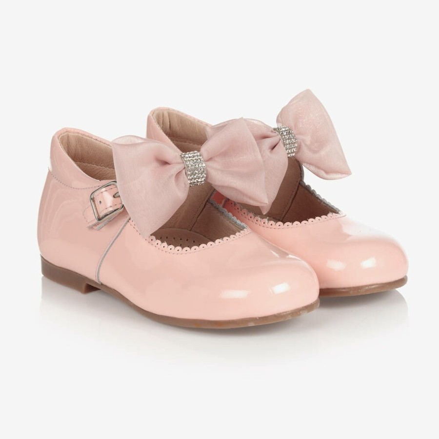 * Shoes | Good Quality Girls Pink Patent Bow Shoes