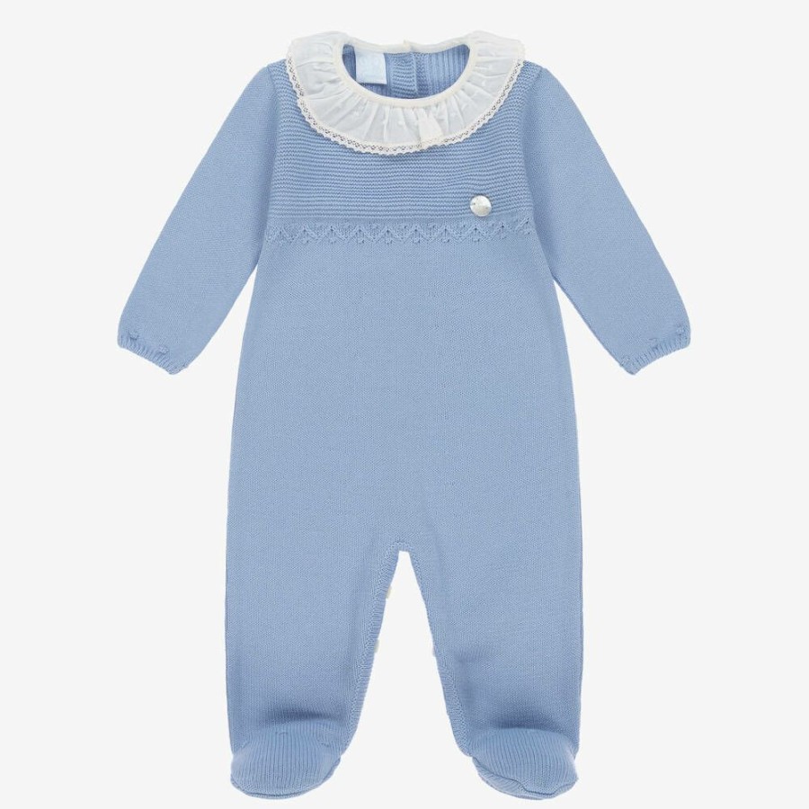 * Babysuits | Best Sellers Blue Knitted Babygrow