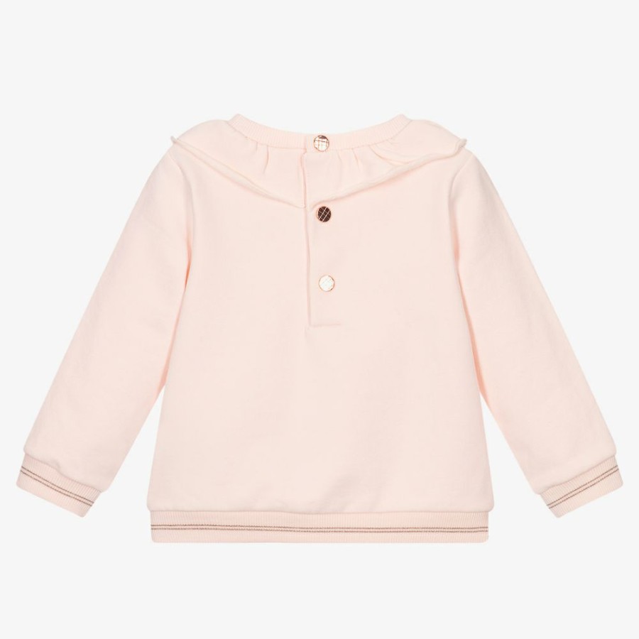 * Tops | Less Expensive Pink Floral Heart Sweatshirt