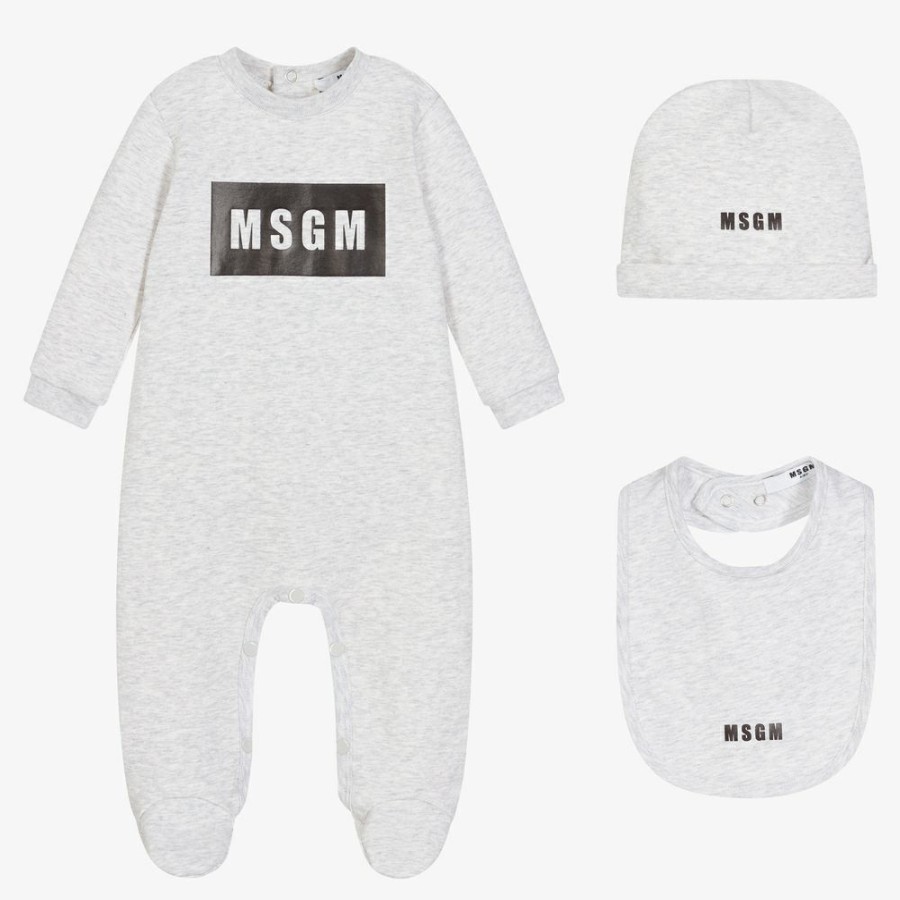 * Babysuits | Best Price Grey Cotton Babygrow Set