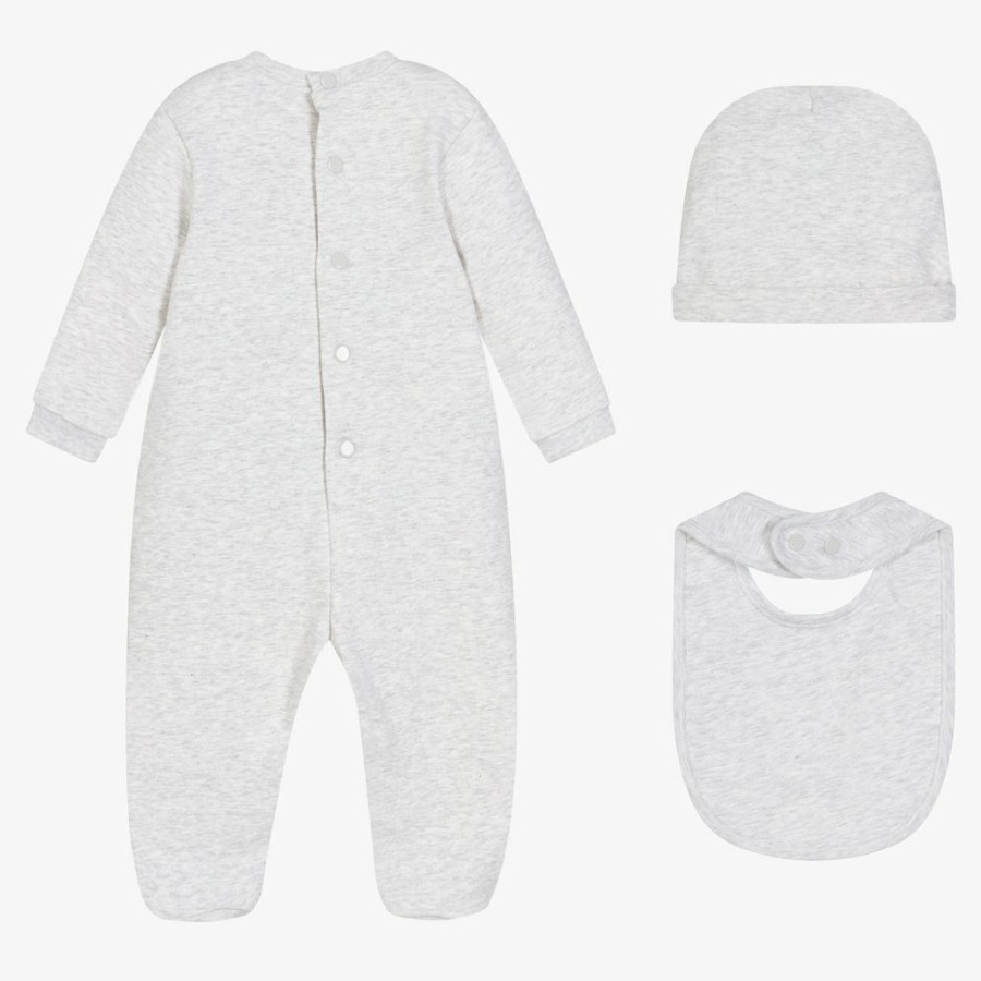 * Babysuits | Best Price Grey Cotton Babygrow Set