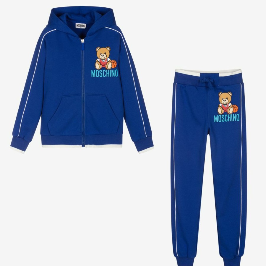 * Boy | Unique Teen Boys Blue Logo Tracksuit