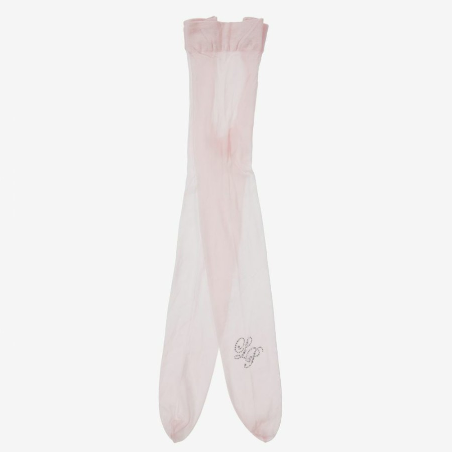 * Accessories | Sale Online Girls Pale Pink Logo Tights