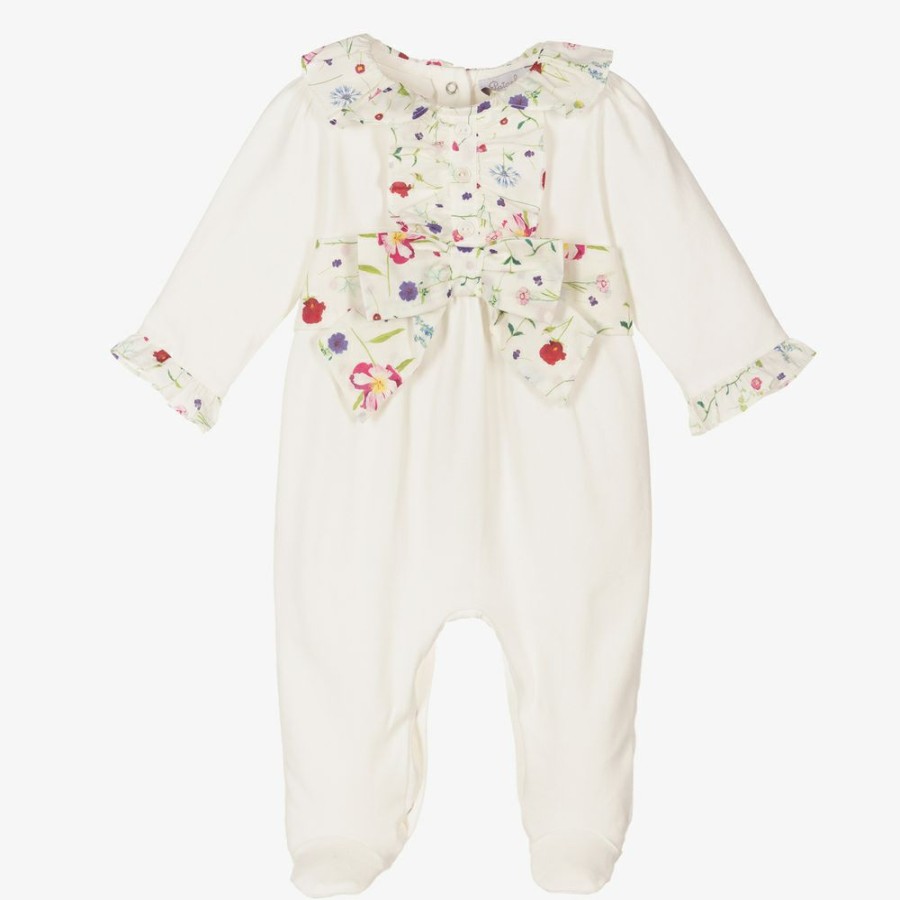 * Babysuits | Closeout Sale Ivory Liberty Print Babygrow