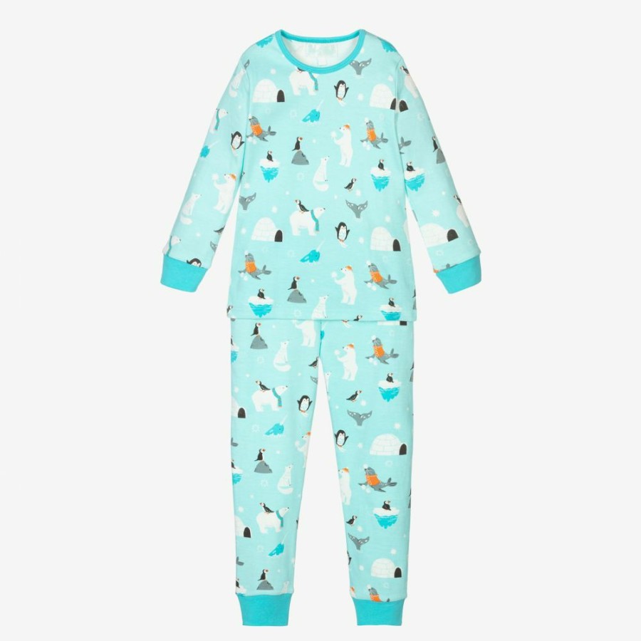 * Nightwear Underwear | Less Expensive Blue Polar Print Pyjamas