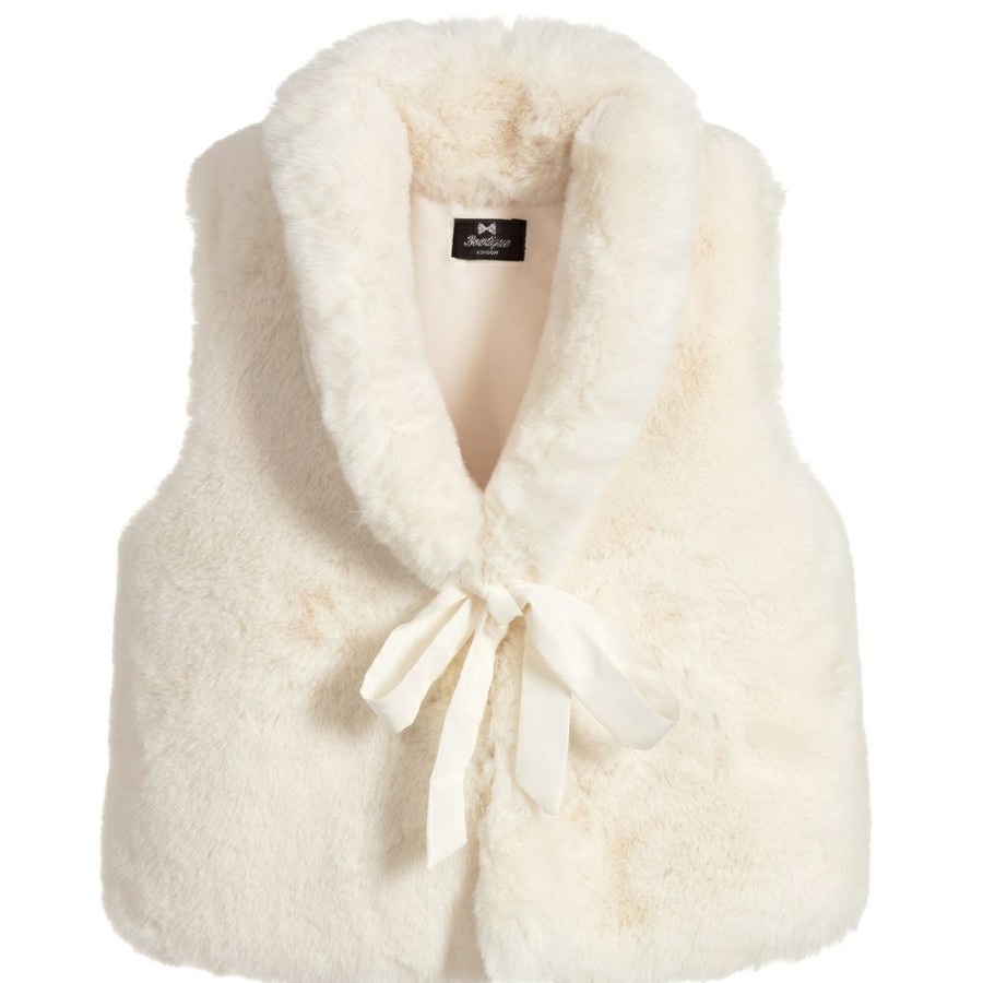 * Outfits | Best-Selling Girls Ivory Faux Fur Gilet