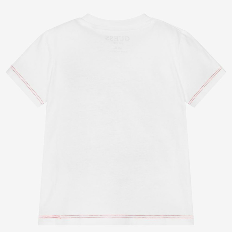 * Tops | Best Sale Baby Boys White Cotton T-Shirt