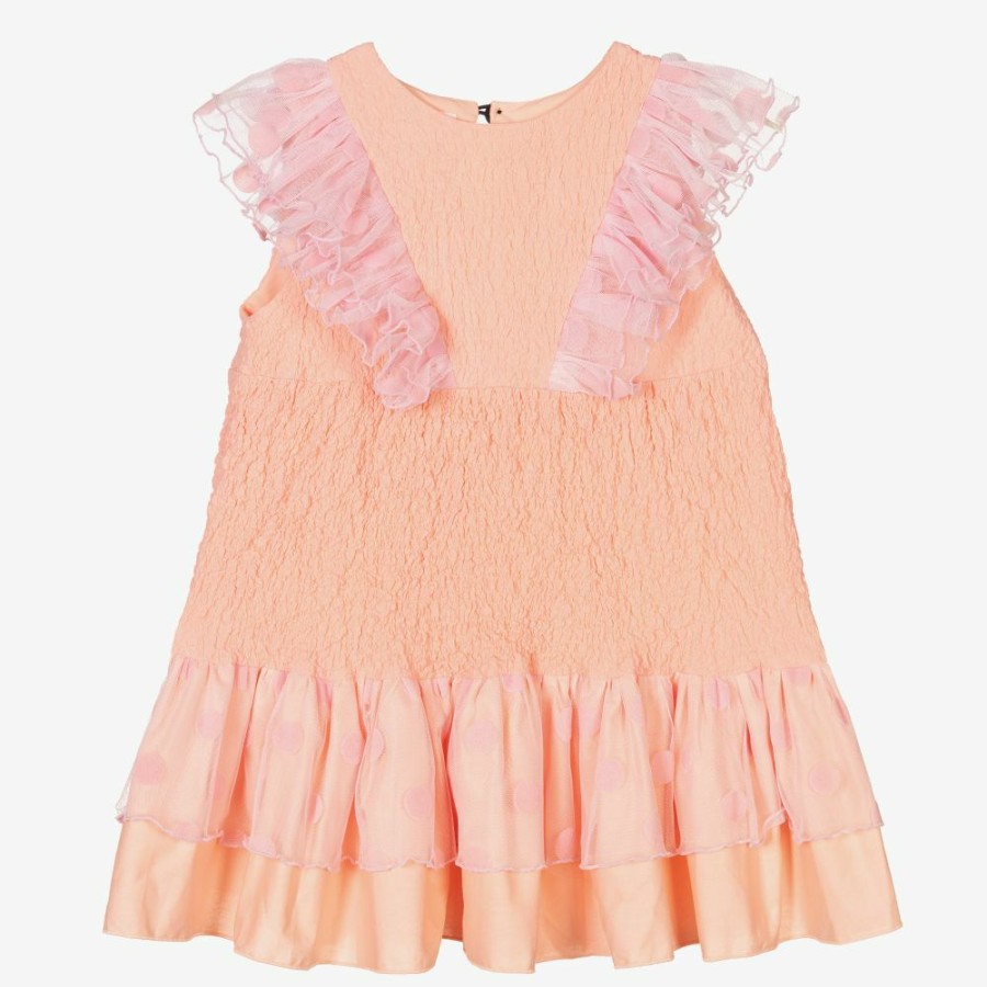 * Outfits | New Arrivals Pink Ruched Ruffle Dress