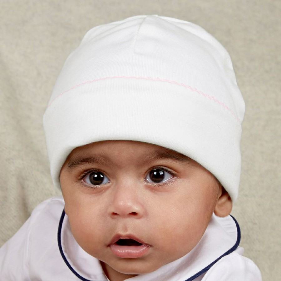 * Accessories | Best Price White Pink Cotton Baby Hat