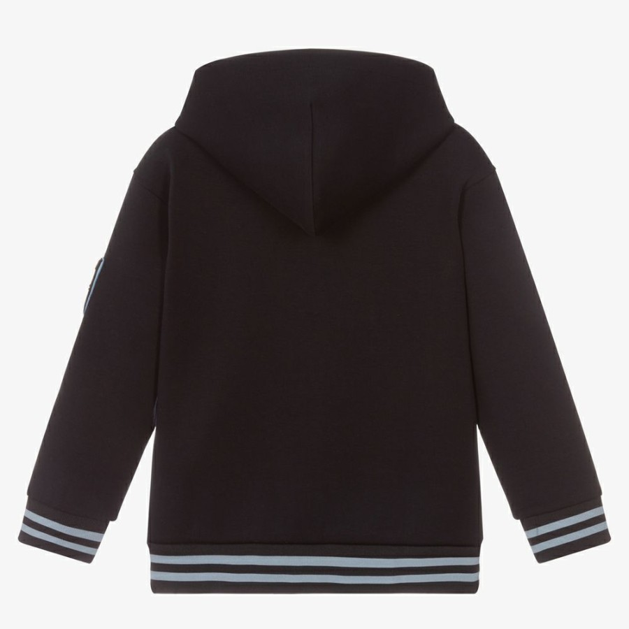 * Tops | Best Sale Boys Navy Blue Zip-Up Top