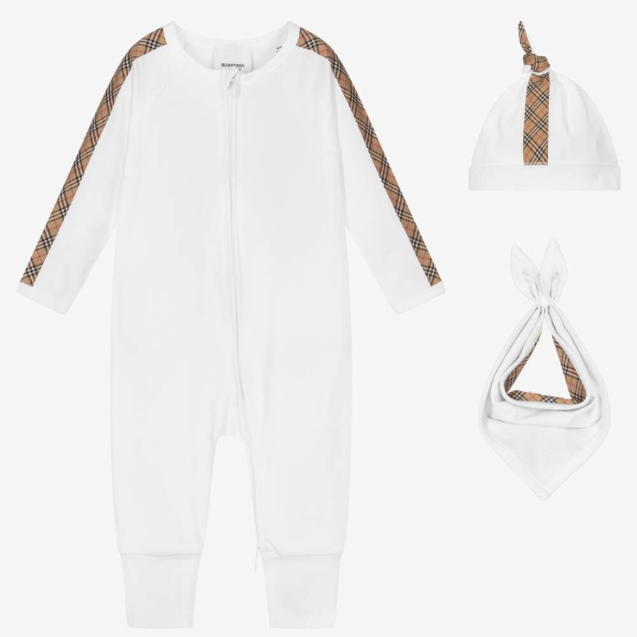 * Babysuits | Shop White 3 Piece Romper Gift Set