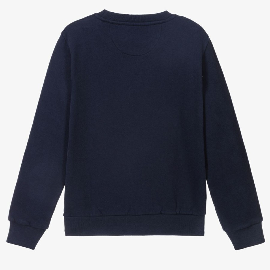 * Tops | Exclusive Design Boys Navy Blue Logo Sweatshirt