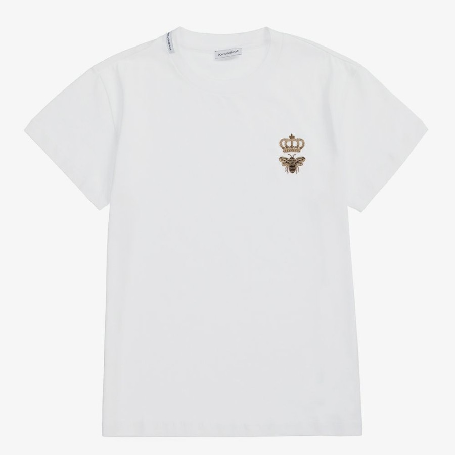 * Boy | New Arrivals Teen White Bee Crown T-Shirt