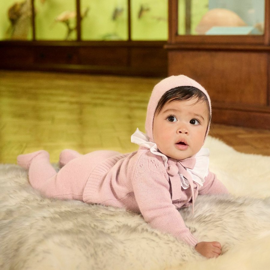 * Babysuits | Sale Online Pink Knitted Wool Baby Outfit