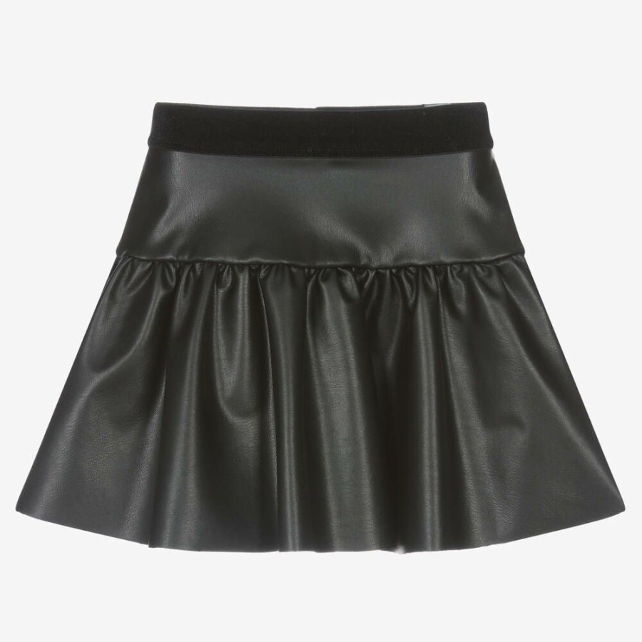 * Outfits | Closeout Sale Girls Black Faux Leather Skirt