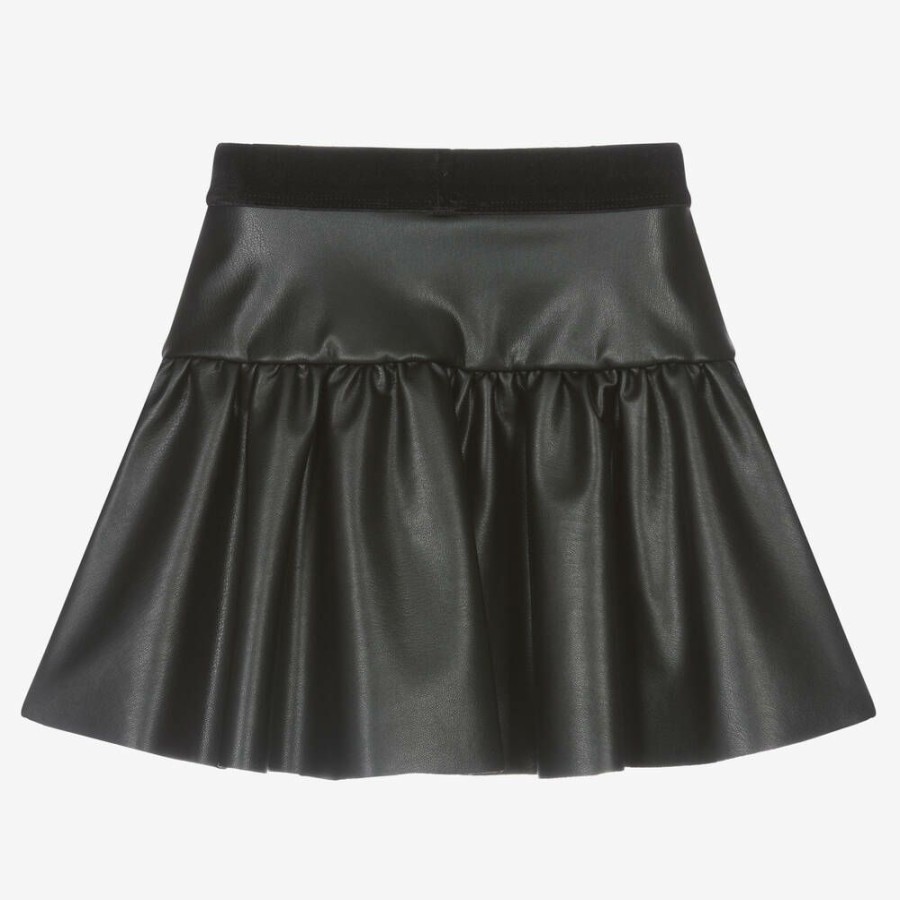 * Outfits | Closeout Sale Girls Black Faux Leather Skirt