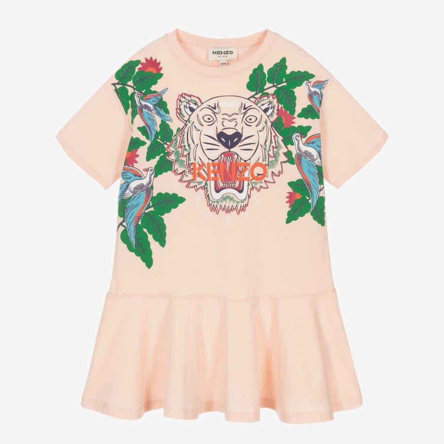 * Outfits | Best Price Girls Pink Tiger Jersey Dress