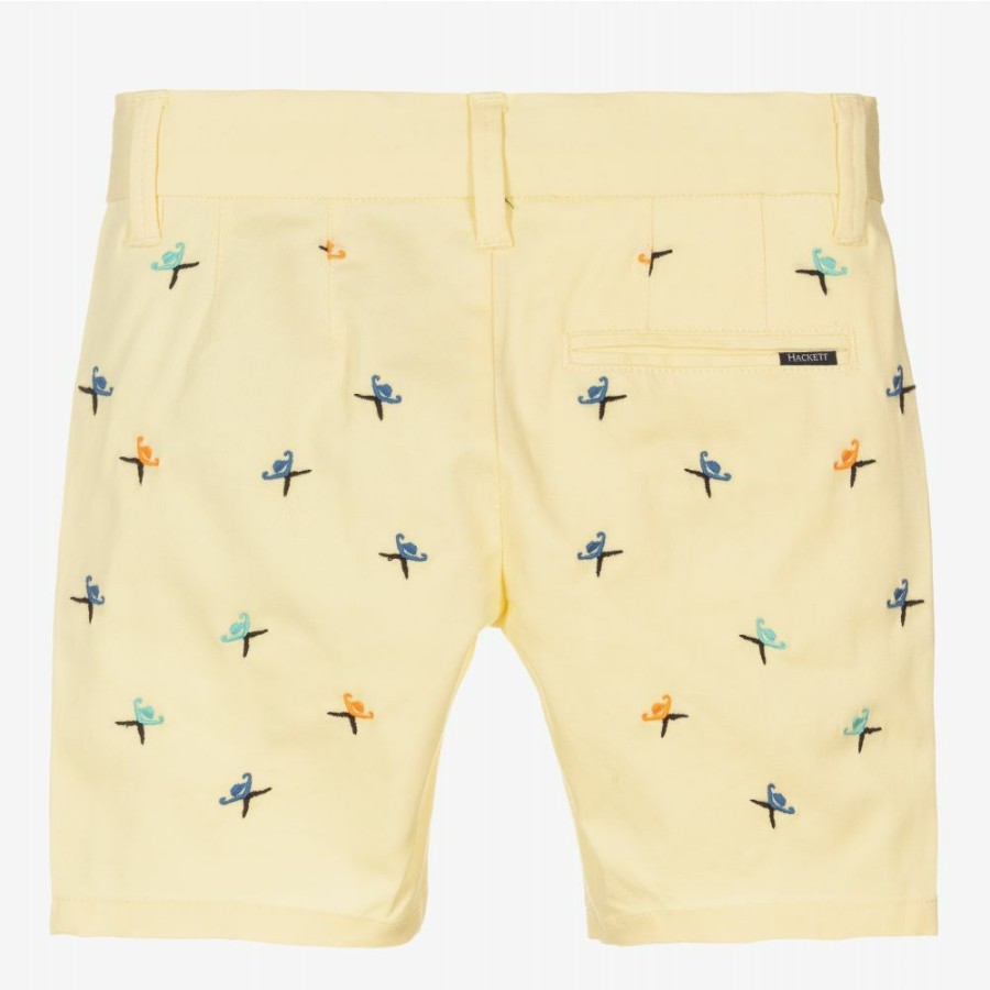 * Outfits | Online Boys Yellow Cotton Logo Shorts