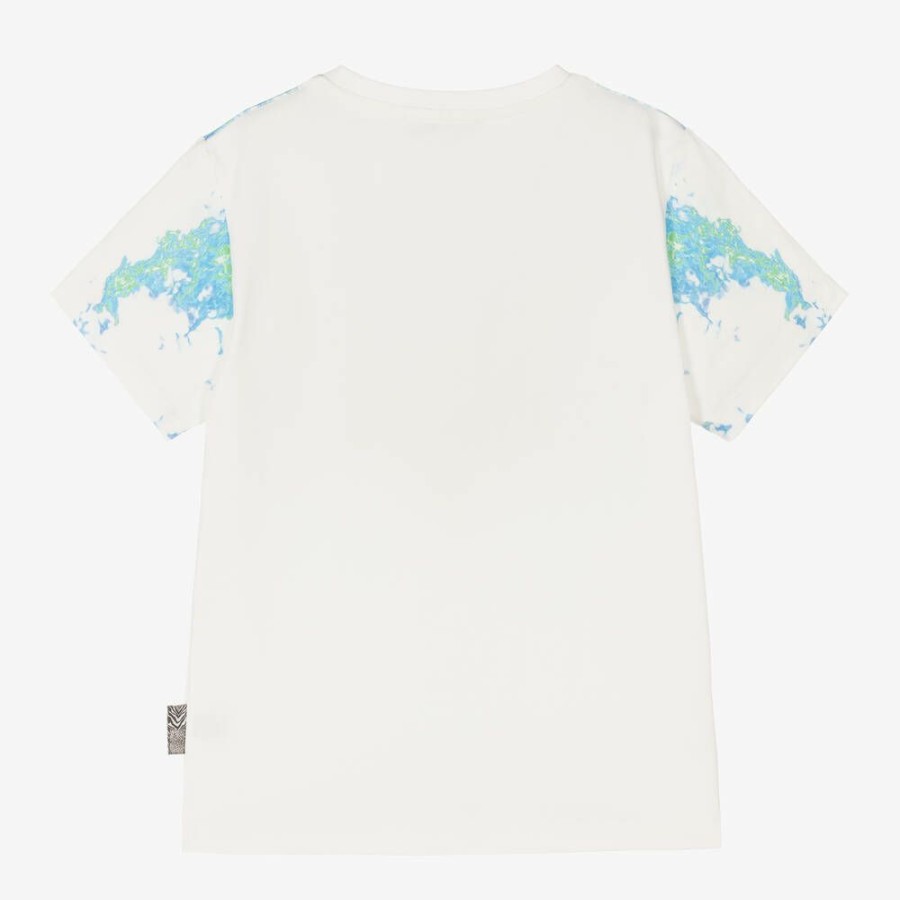 * Tops | New Arrivals Boys Ivory Blue Logo T-Shirt