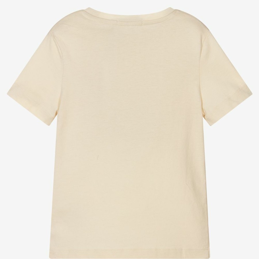 * Tops | Exclusive Boys Beige Logo T-Shirt