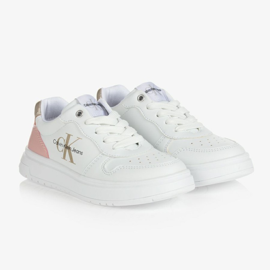 * Girl | Excellent Teen White Pink Trainers