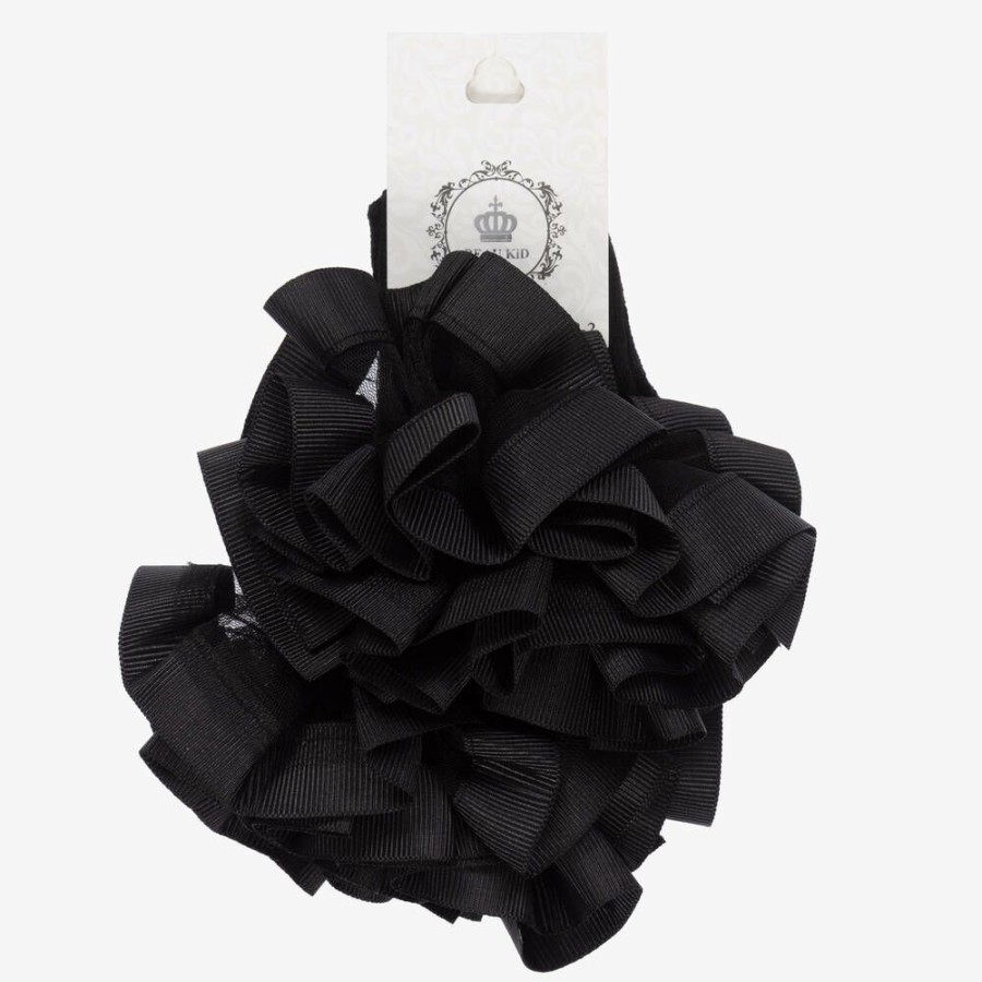 * Accessories | Excellent Girls Black Ruffle Socks